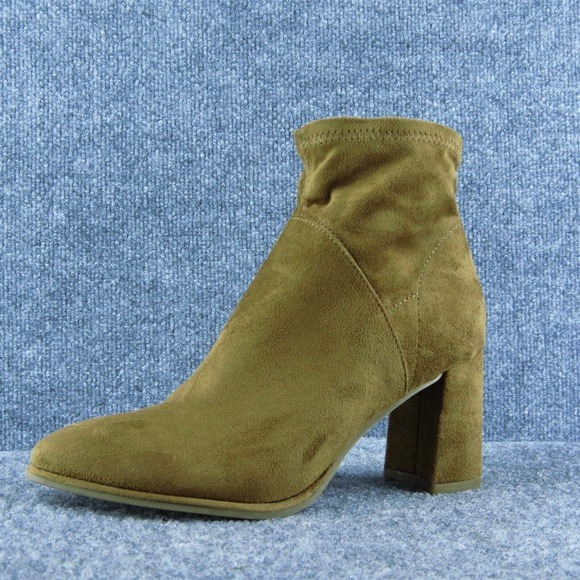 Marc Fisher Dyvine Women Ankle Boots Brown‎ Fabric Zip Size 6 Medium - Picture 1 of 9